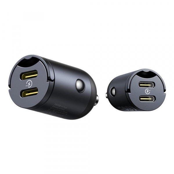 Baseus Car Charger Tiny Star, 30W, 3A, 2 x USB-C, Black C00035001121-03