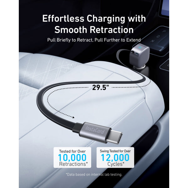 Anker Car Charger Nano, 75W, 3A, 1 x USB-C, with USB-C Cable, Grey A2738HA2