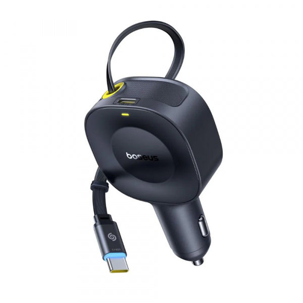 Baseus Car Charger PrimeTrip VR2, 30W, 3A, 1 x USB-C, with USB-C Cable, Black C0206400