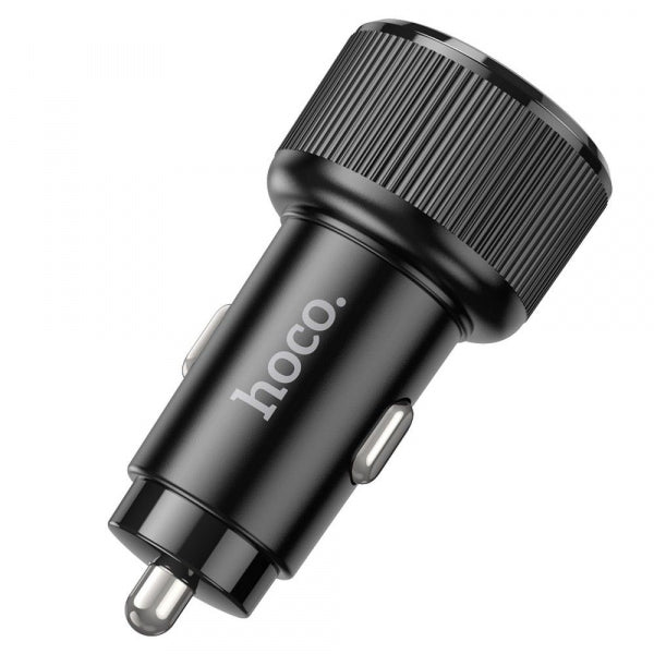 Hoco Car Charger NZ14B, 50W, 3A, 2 x USB-C, Black