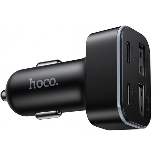 Hoco Car Charger Z63, 42W, 3A, 2 x USB-A - 2 x USB-C, Black