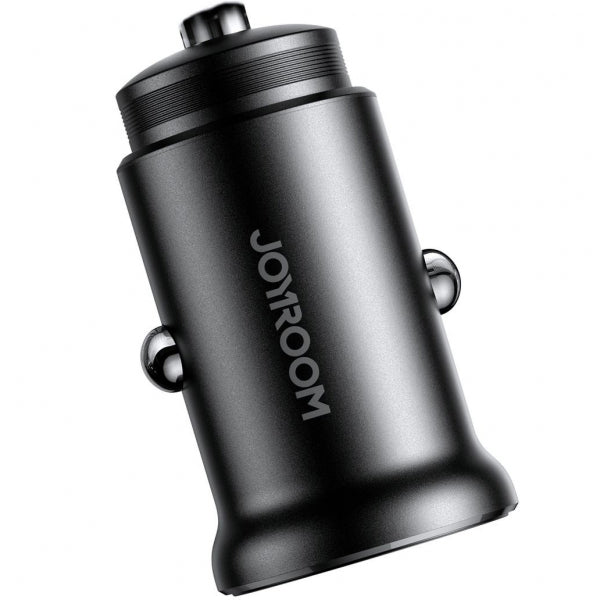 Joyroom Car Charger JR-CCN05, 30W, 3A, 1 x USB-A - 1 x USB-C, Black