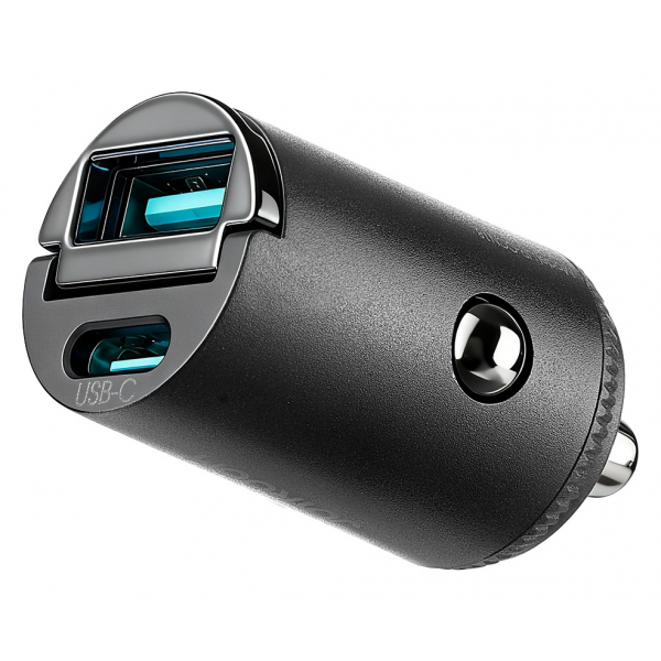 Joyroom Car Charger JR-CCN18, 65W, 1 x USB-A - 1 x USB-C, Black