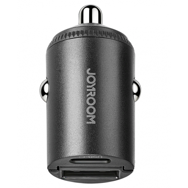 Joyroom Car Charger JR-CCN18, 65W, 1 x USB-A - 1 x USB-C, Black
