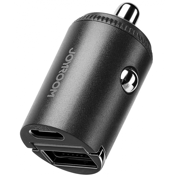 Joyroom Car Charger JR-CCN18, 65W, 1 x USB-A - 1 x USB-C, Black