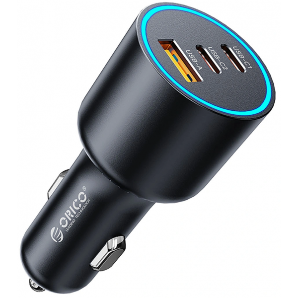 Orico Car Charger HyperDrive, 165W, 5A, 1 x USB-A - 2 x USB-C, Black