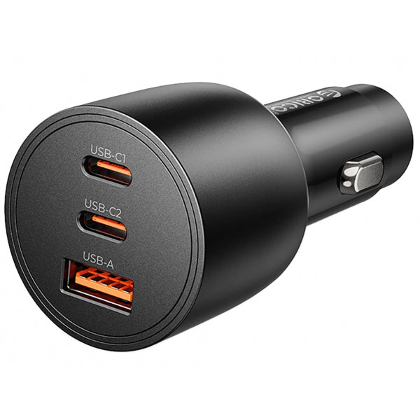 Orico Car Charger PowerLink, 165W, 5A, 1 x USB-A - 2 x USB-C, Black