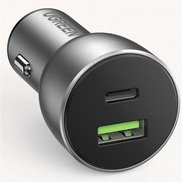 Ugreen Car Charger CD213, 36W, 3A, 1 x USB-A - 1 x USB-C, Grey