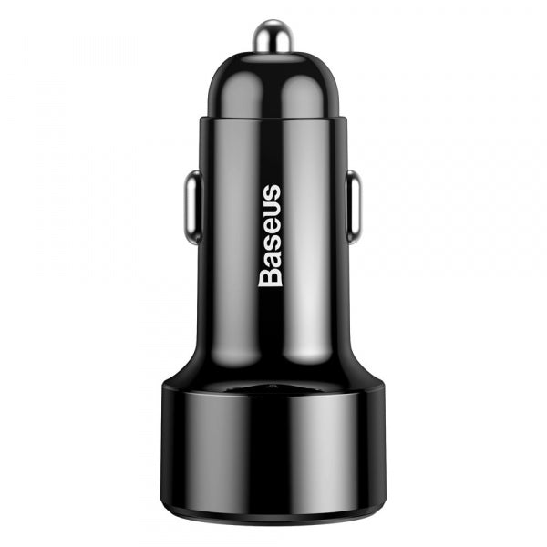 Baseus Car Charger Magic Display Series, 45W, 5A, 1 x USB-A - 1 x USB-C, Black CCMLC20C-01