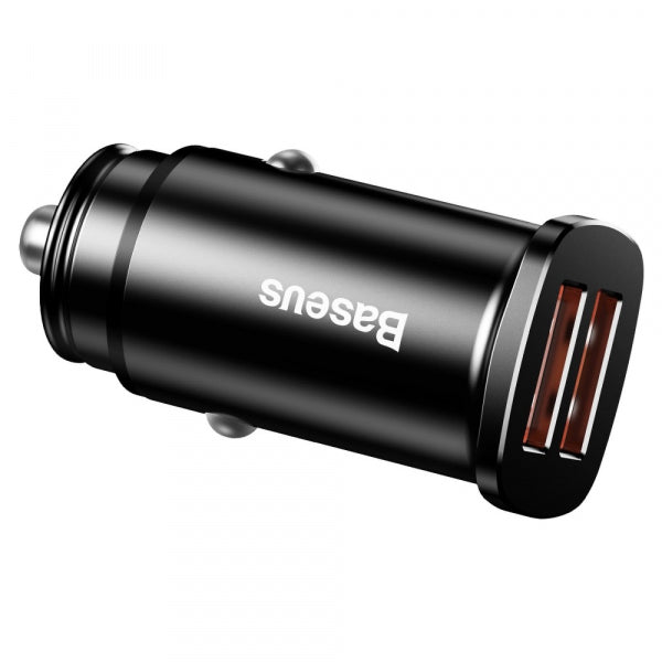 Baseus Car Charger BS-C15Q, 30W, 5A, 2 x USB-A, Black CCALL-DS01