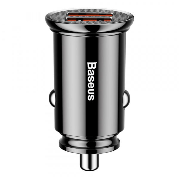 Baseus Car Charger 30W, 5A, 2 x USB-A, Black CCALL-YD01