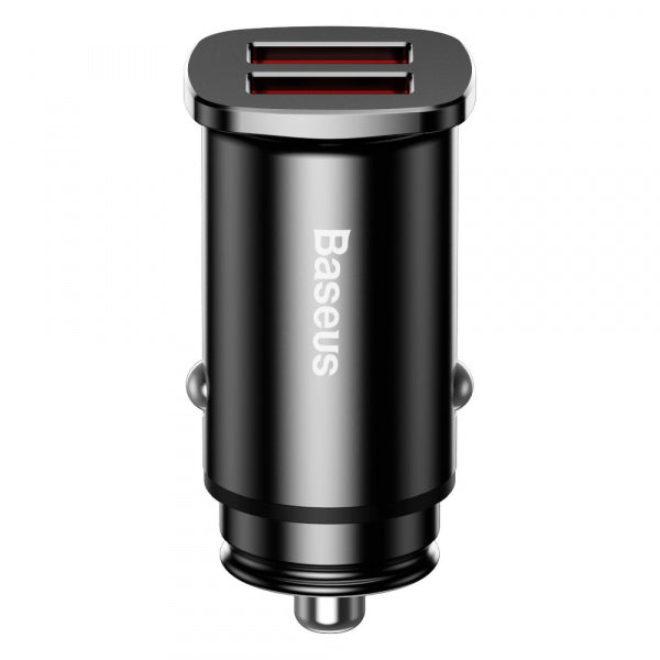 Baseus Car Charger BS-C15Q, 30W, 5A, 2 x USB-A, Black CCALL-DS01