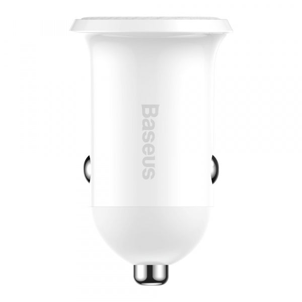 Baseus Car Charger Grain Pro, 24W, 2.4A, 2 x USB-A, White CCALLP-02