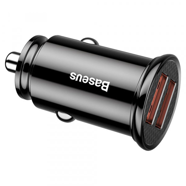 Baseus Car Charger 30W, 5A, 2 x USB-A, Black CCALL-YD01