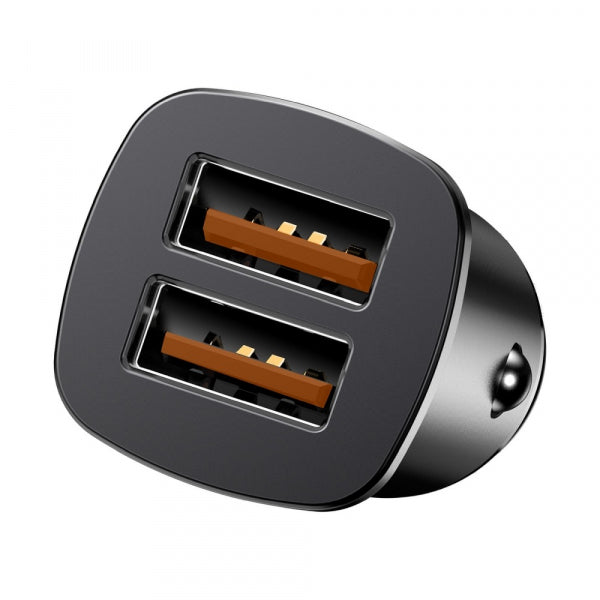 Baseus Car Charger BS-C15Q, 30W, 5A, 2 x USB-A, Black CCALL-DS01