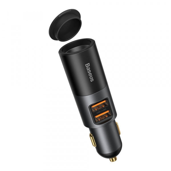 Baseus Car Charger Share Together, 120W, 3A, 2 x USB-A - 1 x Extender, Black CCBT-D0G