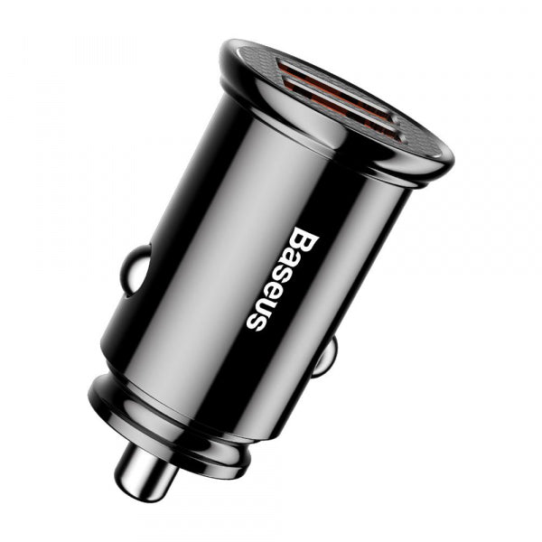 Baseus Car Charger 30W, 5A, 2 x USB-A, Black CCALL-YD01
