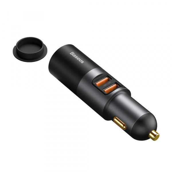 Baseus Car Charger Share Together, 120W, 3A, 2 x USB-A - 1 x Extender, Black CCBT-D0G
