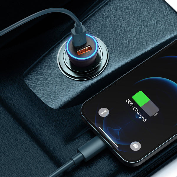 Baseus Car Charger Golden Contactor Max, 60W, 3A, 1 x USB-A - 1 x USB-C, Grey CGJM000113