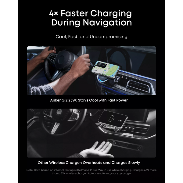 Anker Wireless Car Charger Prime MagGo AirCool, 25W, Black B2933H11