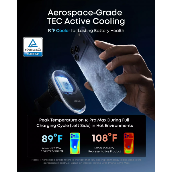 Anker Wireless Car Charger Prime MagGo AirCool, 25W, Black B2933H11