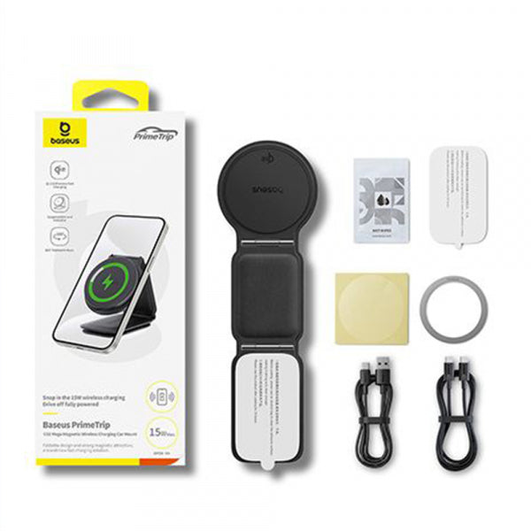 Baseus Wireless Car Charger PrimeTrip C02, 15W, 1.67A, Silver C40169003211-00