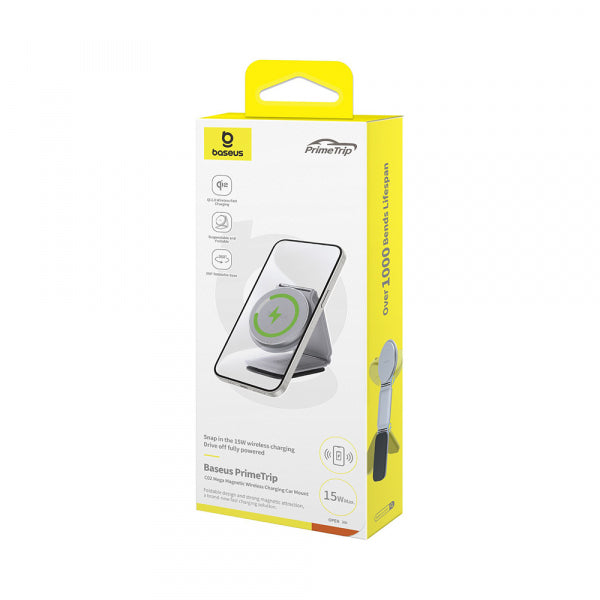 Baseus Wireless Car Charger PrimeTrip C02, 15W, 1.67A, Grey C40169003831-00