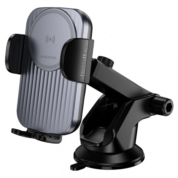 Borofone Wireless Car Charger BH222 Leading, 15W, 1.67A, Black
