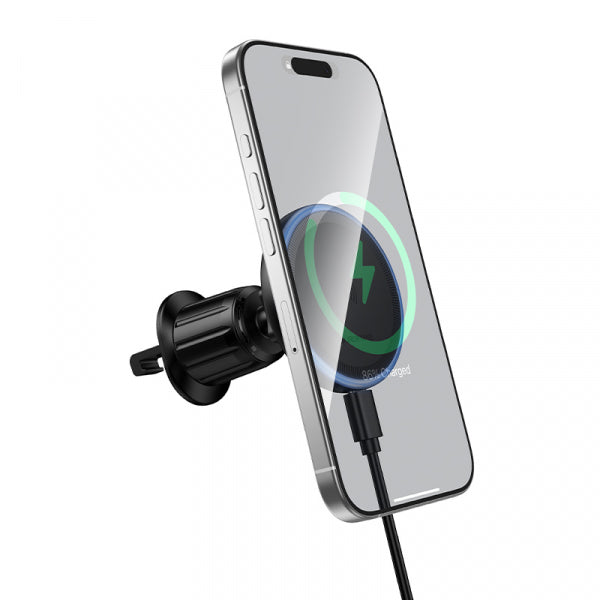 Borofone Wireless Car Charger BH224 Flash, 15W, 1.67A, Black