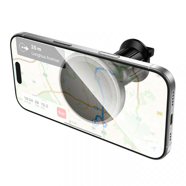 Borofone Wireless Car Charger BH224 Flash, 15W, 1.67A, Black