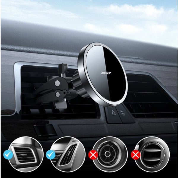 Joyroom Wireless Car Charger JR-ZS240 Air Vent, 15W, 1.67A, Black
