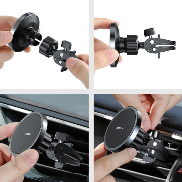 Joyroom Wireless Car Charger JR-ZS240 Air Vent, 15W, 1.67A, Black