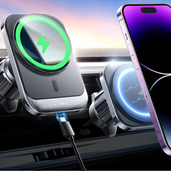 Lisen Wireless Car Charger 15W, 1.67A, Black YL0223070009