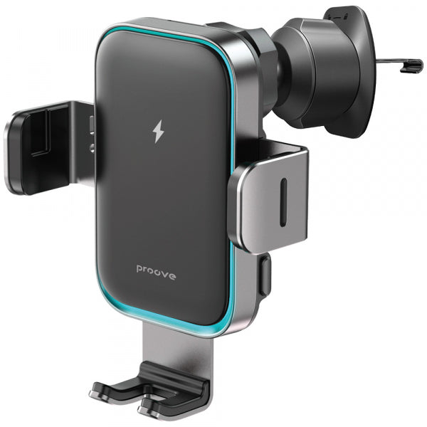 Proove Wireless Car Charger Triple Clamp Pro, 15W, 1.67A, Grey WHTP15010004