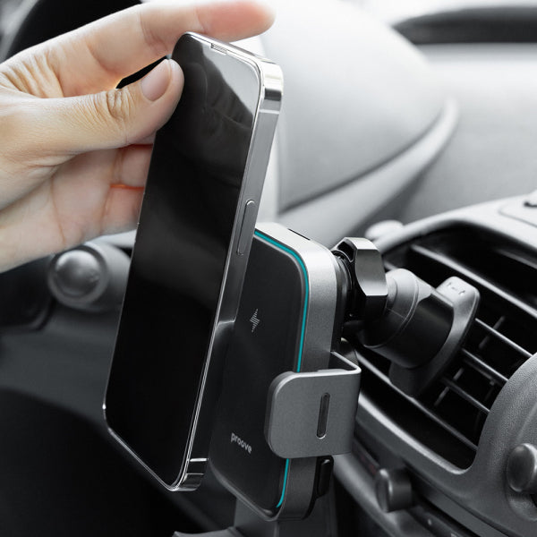 Proove Wireless Car Charger Triple Clamp Pro, 15W, 1.67A, Grey WHTP15010004