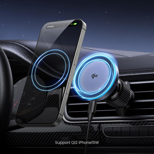 Ugreen Wireless Car Charger W708, 15W, 1.67A, Black