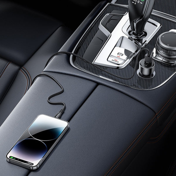 Yesido Car Charger Y65, 100W, 5A, 1 x USB-A - 1 x USB-C, Black