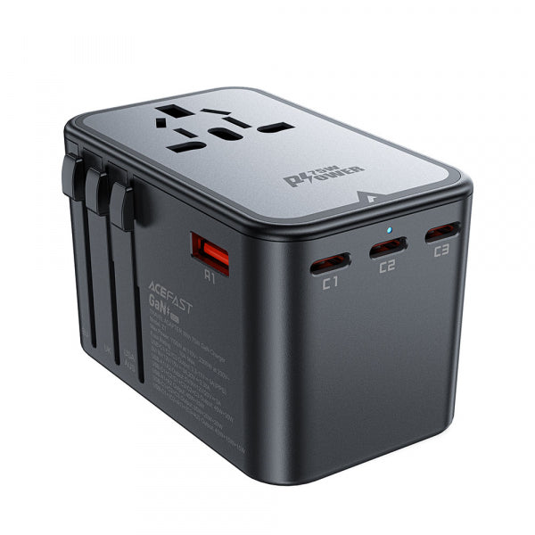 Acefast Wall Charger Travel Z1, 75W, 3.35A, 2 x USB-A - 3 x USB-C, Black