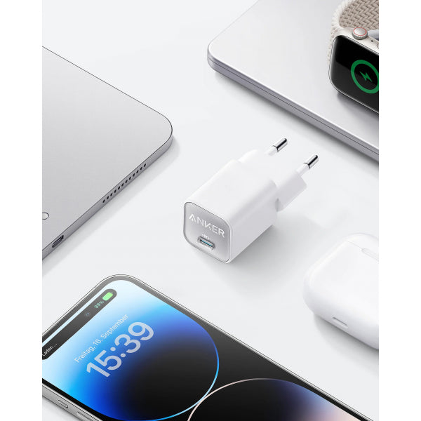 Anker Wall Charger 511 Nano 3, 30W, 3A, 1 x USB-C, White A2147G21