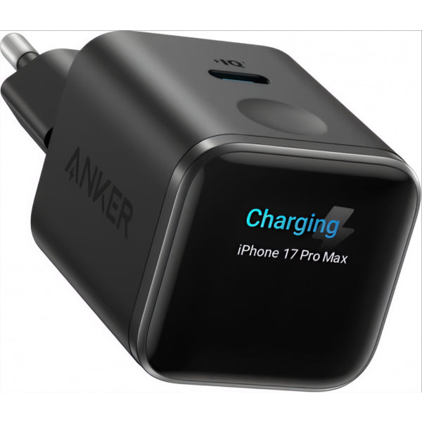 Anker Wall Charger Nano Display, 45W, 3A, 1 x USB-C, Black A121DG11