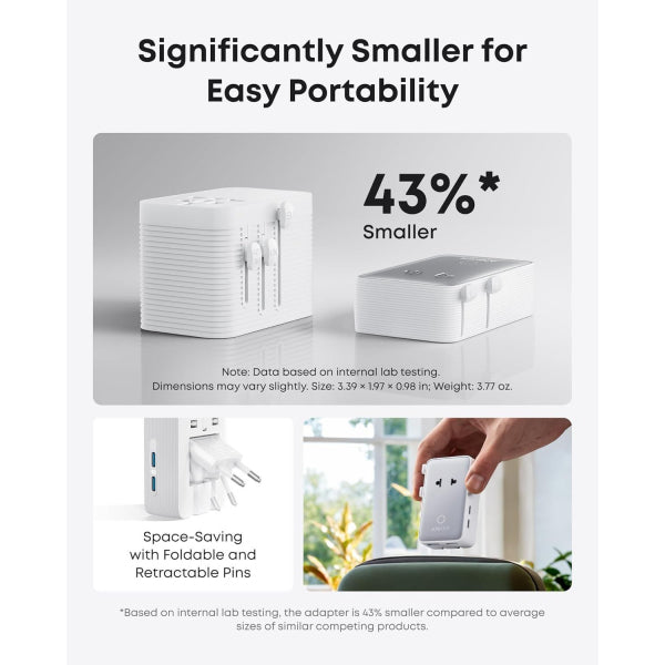 Anker Wall Charger Nano Travel, 20W, 3A, 2 x USB-A - 2 x USB-C, White A9215H21