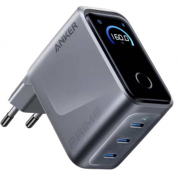 Anker Wall Charger Prime, 160W, 5.36A, 3 x USB-C, Grey A2687341