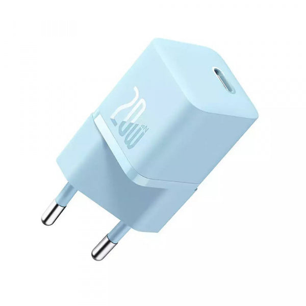 Baseus Wall Charger GaN Mini 1C, 20W, 3A, 1 x USB-C, Blue CCGN050103