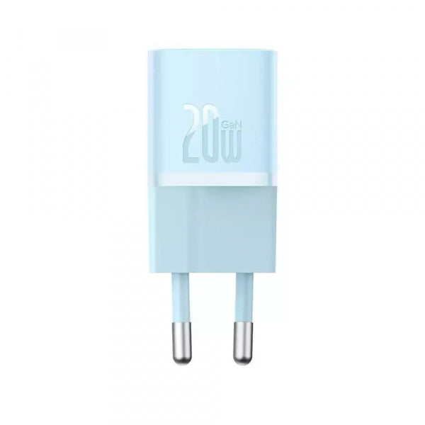 Baseus Wall Charger GaN Mini 1C, 20W, 3A, 1 x USB-C, Blue CCGN050103