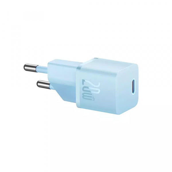 Baseus Wall Charger GaN Mini 1C, 20W, 3A, 1 x USB-C, Blue CCGN050103