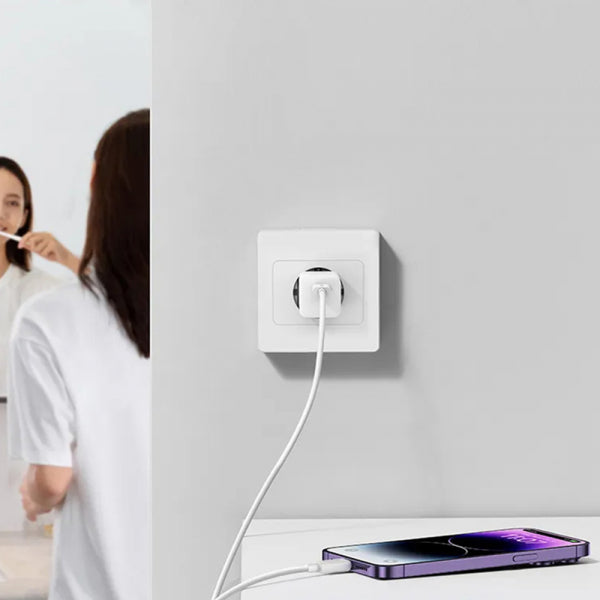 Baseus Wall Charger GaN Mini 1C, 20W, 3A, 1 x USB-C, Purple CCGN050105