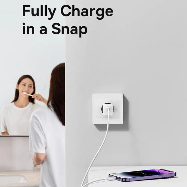 Baseus Wall Charger GaN Mini 1C, 30W, 3A, 1 x USB-C, Blue CCGN070603