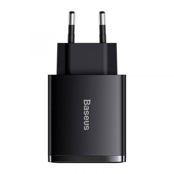 Baseus Wall Charger Compact, 30W, 3A, 1 x USB-C - 2 x USB-A, Black CCXJ-E01