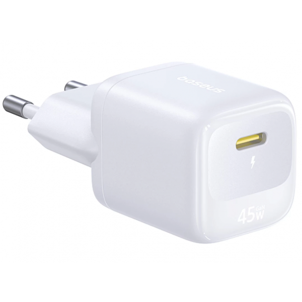 Baseus Wall Charger EnerFill FN22, 45W, 3A, 1 x USB-C, White E0123301