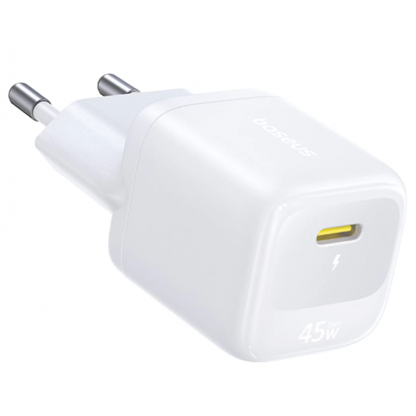 Baseus Wall Charger EnerFill FN22, 45W, 3A, 1 x USB-C, White E0123301